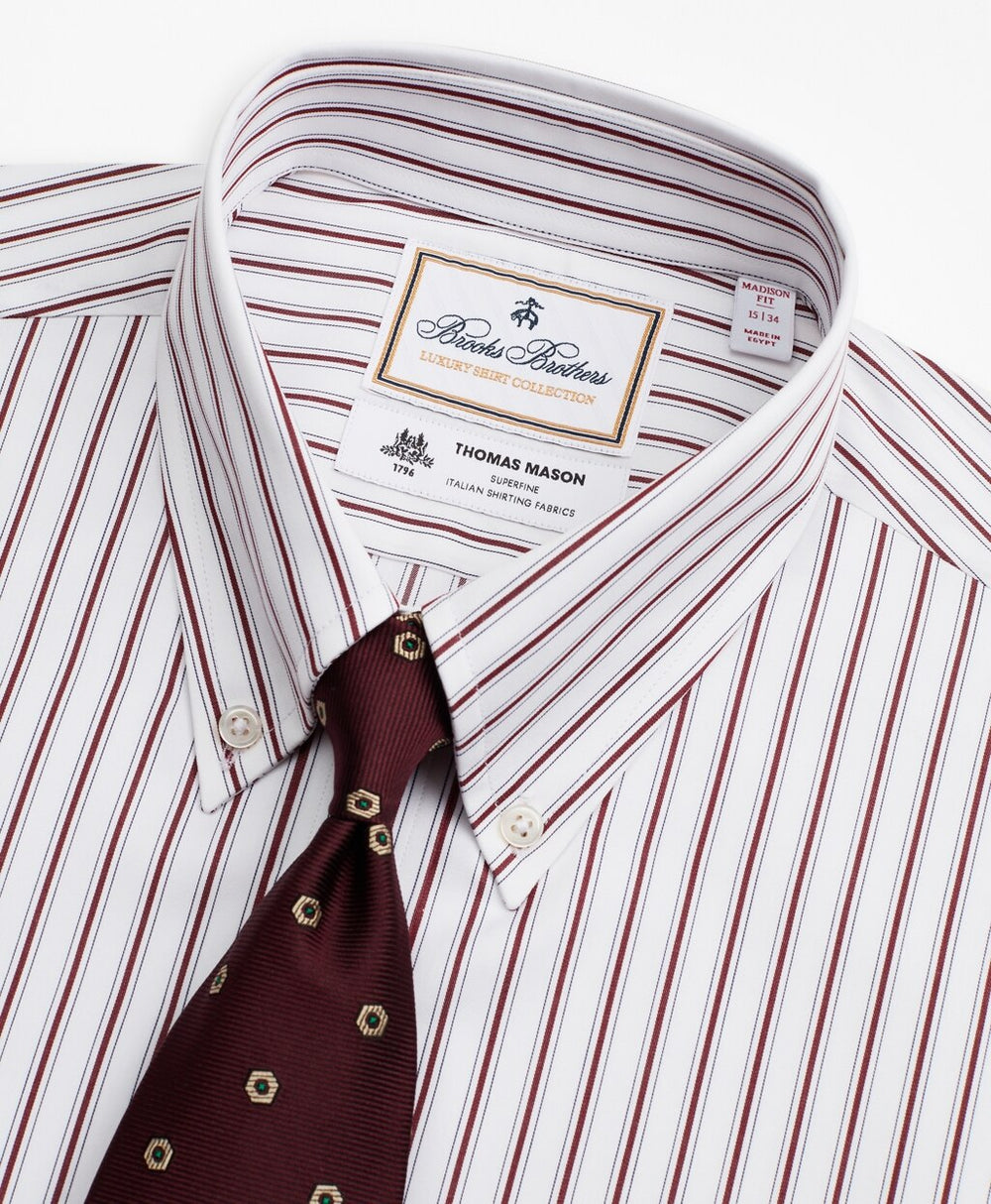 Luxury Collection Milano Slim-Fit Dress Shirt, Button-Down Collar Stripe