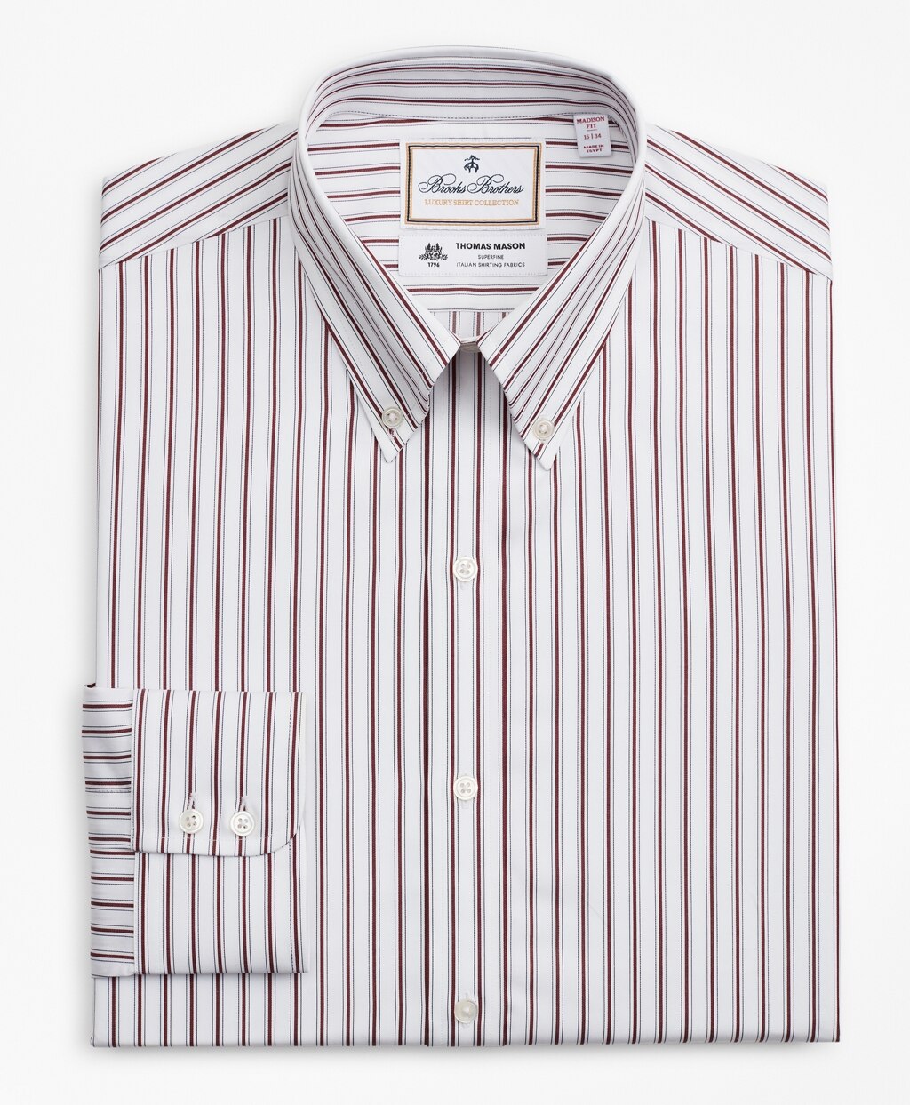 Luxury Collection Milano Slim-Fit Dress Shirt, Button-Down Collar Stripe