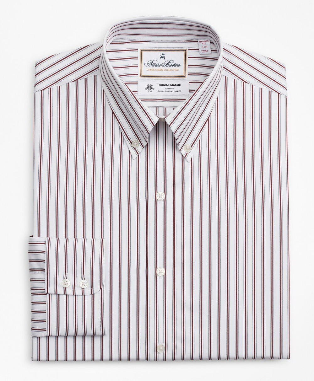 Luxury Collection Milano Slim-Fit Dress Shirt, Button-Down Collar Stripe