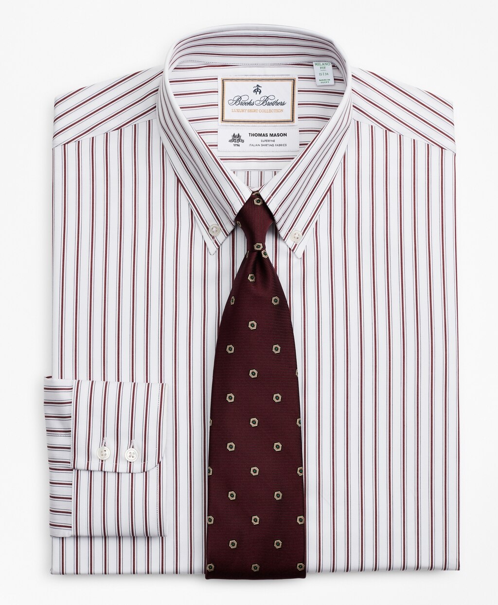 Luxury Collection Madison Classic-Fit Dress Shirt, Button-Down Collar Stripe