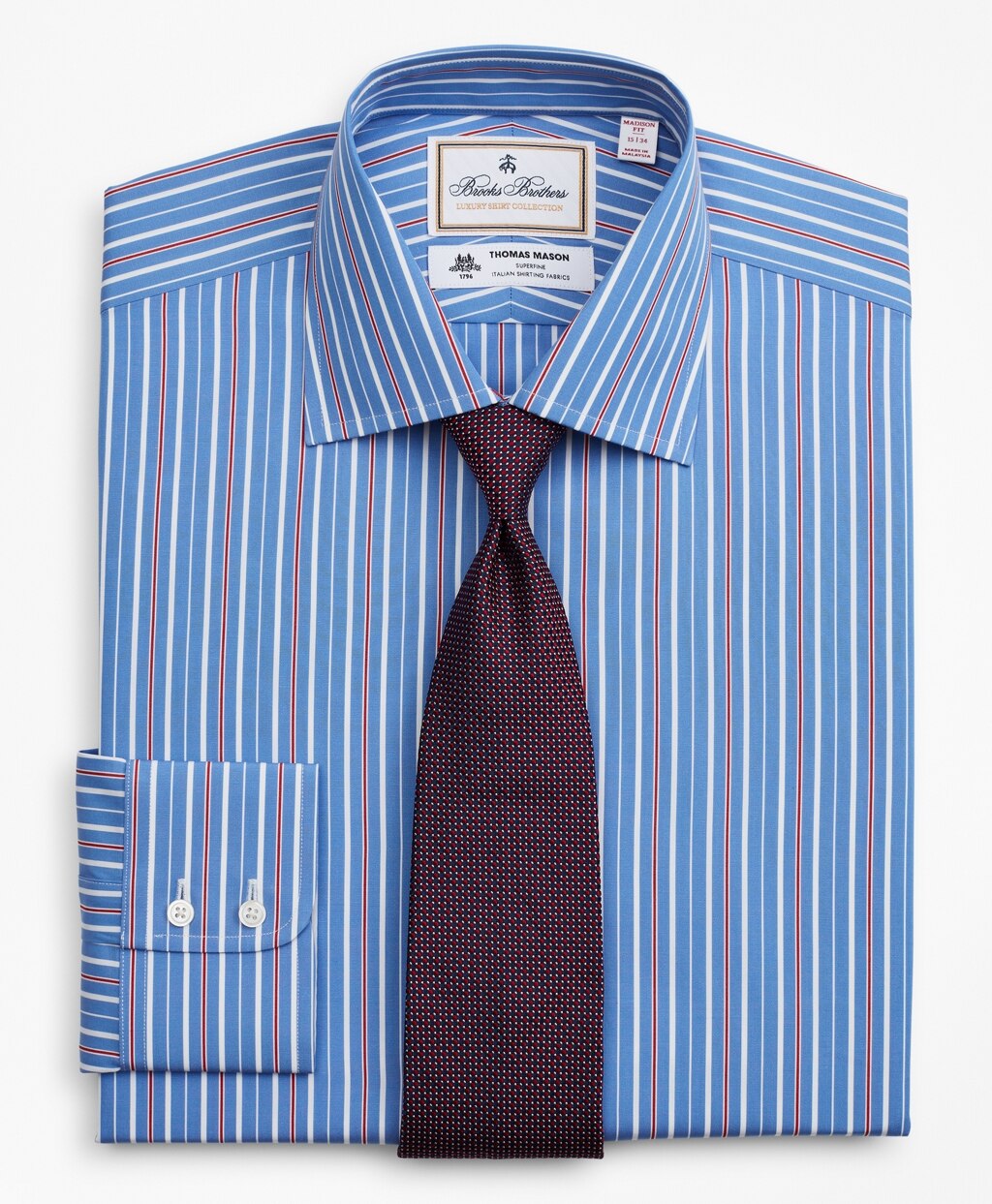 Luxury Collection Madison Classic-Fit Dress Shirt, Franklin Spread Collar Multi-Stripe