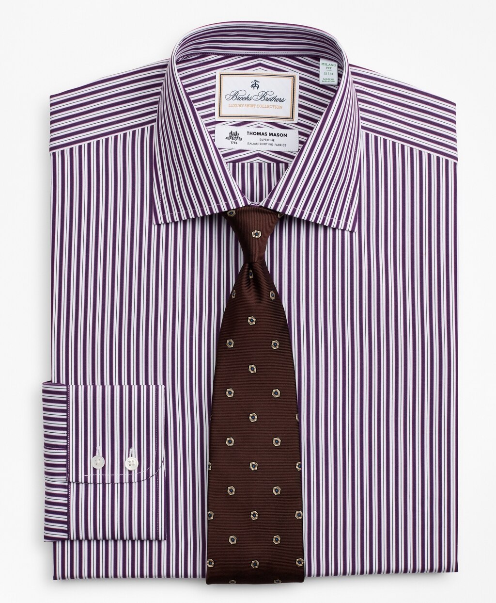 Luxury Collection Madison Classic-Fit Dress Shirt, Franklin Spread Collar Double-Stripe