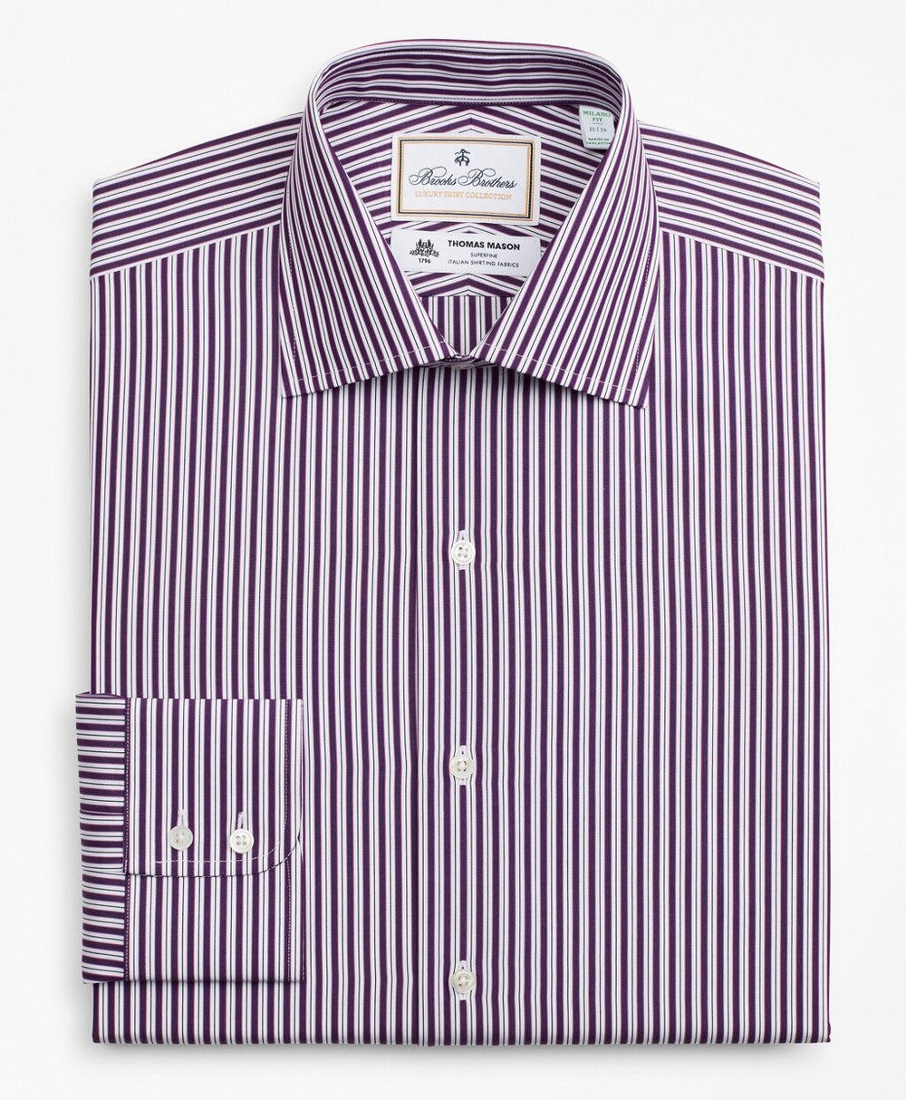 Luxury Collection Madison Classic-Fit Dress Shirt, Franklin Spread Collar Double-Stripe