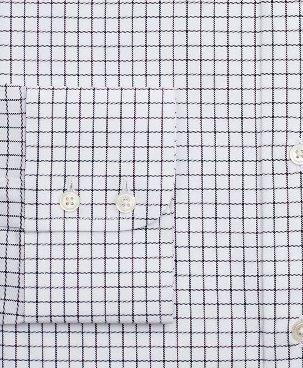 Luxury Collection Milano Slim-Fit Dress Shirt, Franklin Spread Collar Fine Windowpane