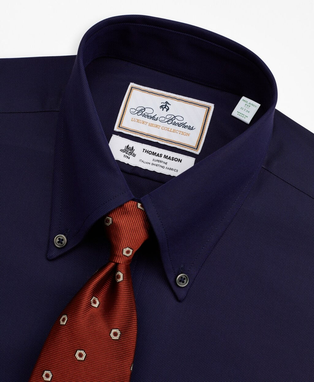 Luxury Collection Milano Slim-Fit Dress Shirt, Button-Down Collar Stripe