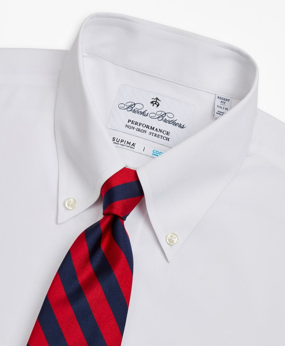 Regent Fitted Dress Shirt, Performance Non-Iron with COOLMAX®, Button-Down Collar Twill