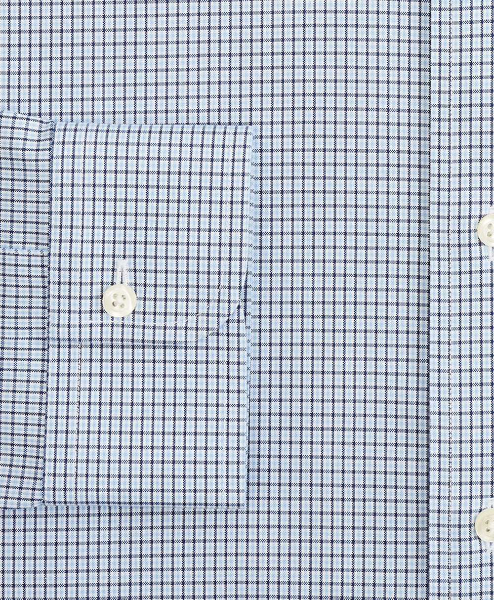 Stretch Regent Fitted Dress Shirt, Non-Iron Check