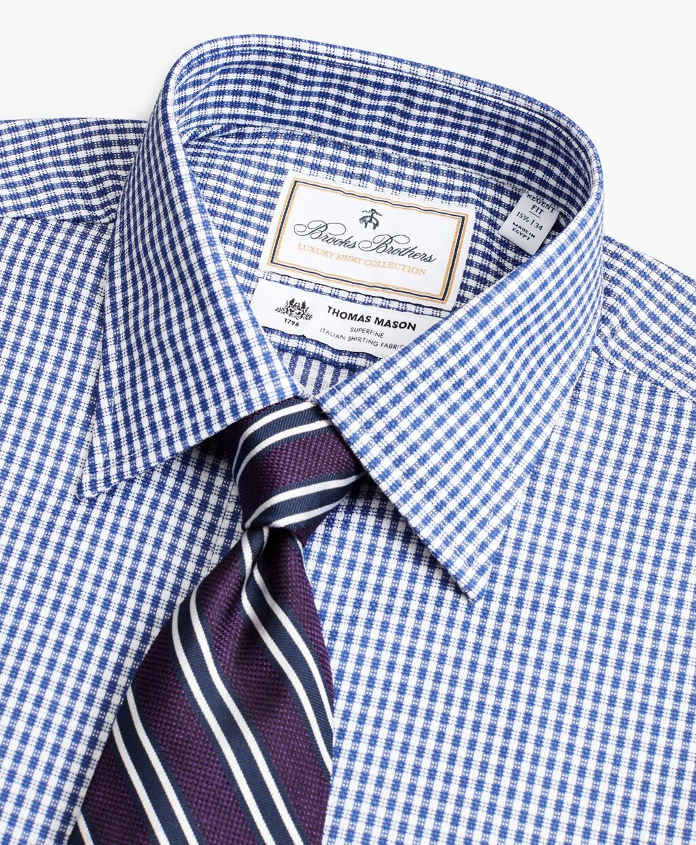 Luxury Collection Regent Fitted Dress Shirt, Franklin Spread Collar Gingham