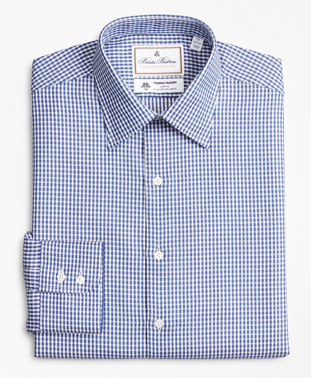 Luxury Collection Regent Fitted Dress Shirt, Franklin Spread Collar Gingham
