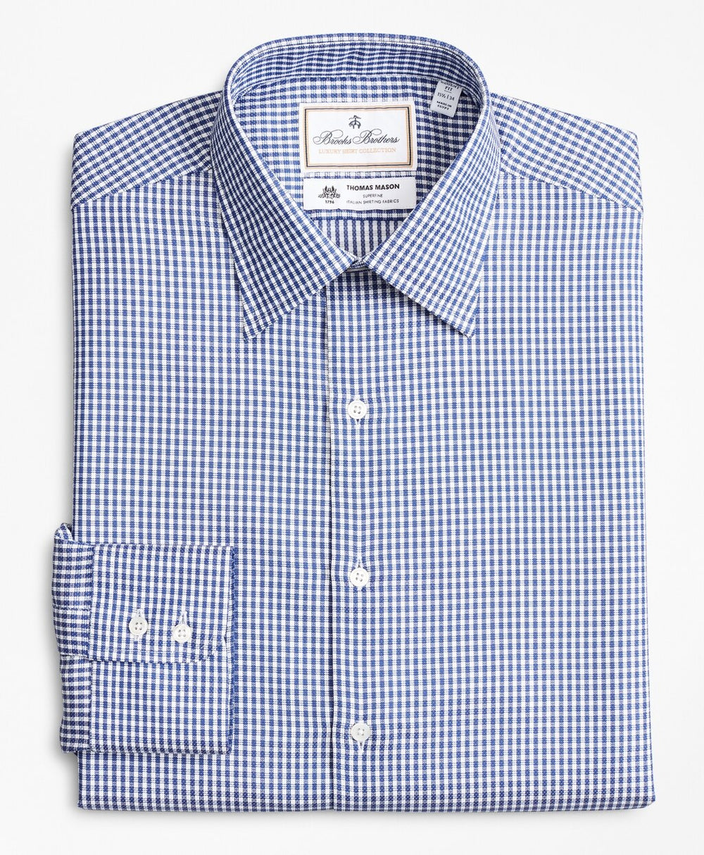 Luxury Collection Regent Fitted Dress Shirt, Franklin Spread Collar Gingham