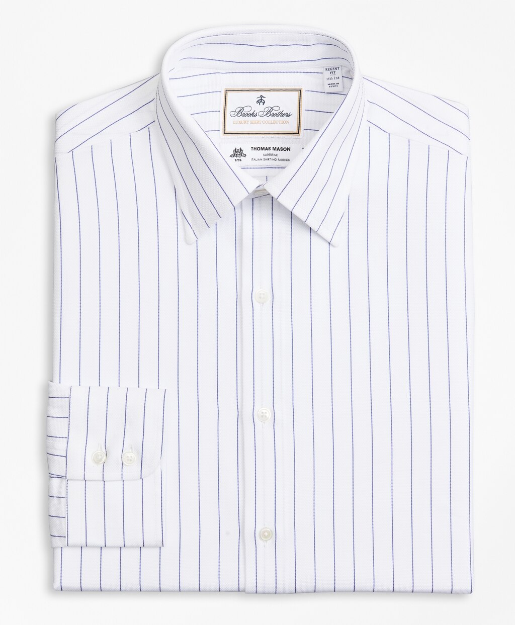 Luxury Collection Regent Fitted Dress Shirt, Franklin Spread Collar Pinstripe