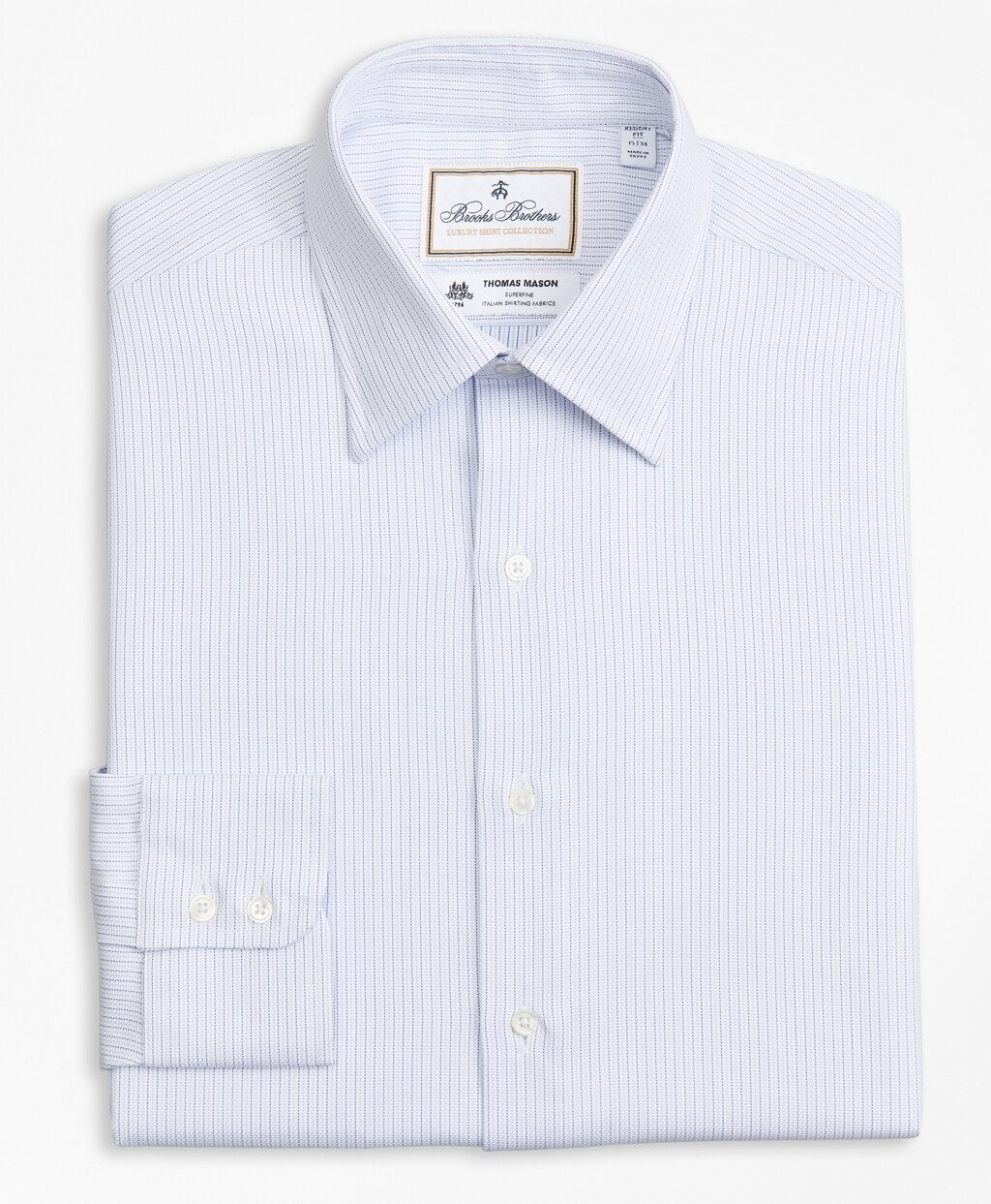 Luxury Collection Regent Fitted Dress Shirt, Franklin Spread Collar Textured Stripe