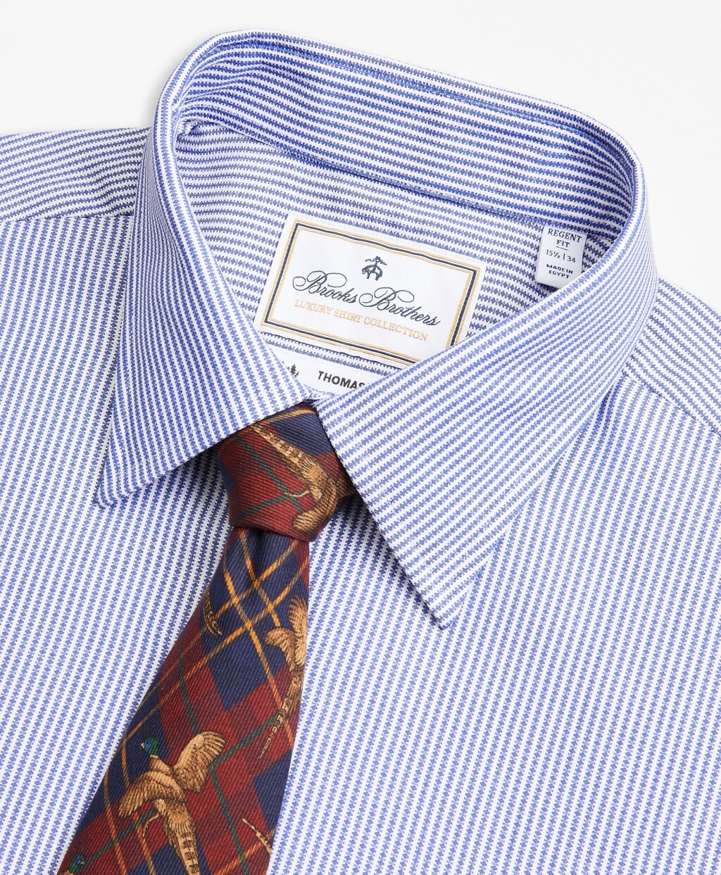 Luxury Collection Regent Fitted Dress Shirt, Franklin Spread Collar Track Stripe