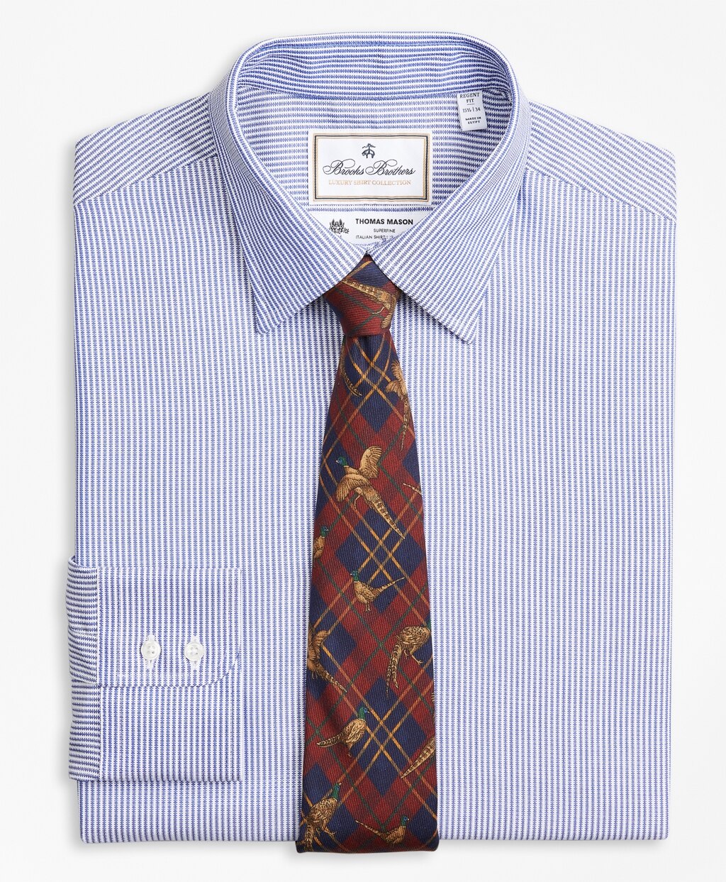 Luxury Collection Regent Fitted Dress Shirt, Franklin Spread Collar Track Stripe