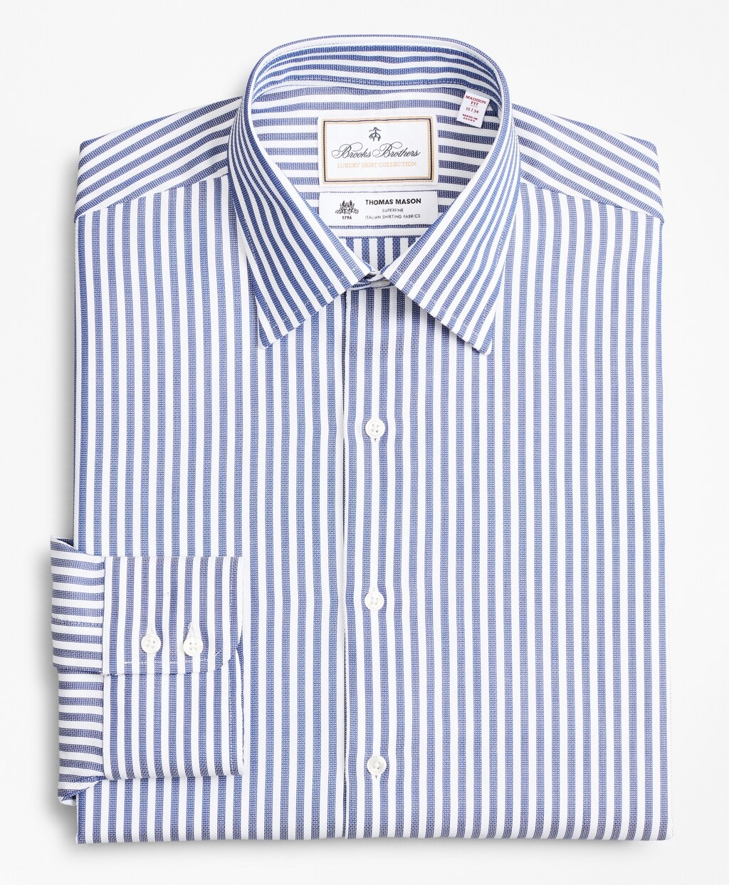 Luxury Collection Madison Classic-Fit Dress Shirt, Franklin Spread Collar Bengal Stripe