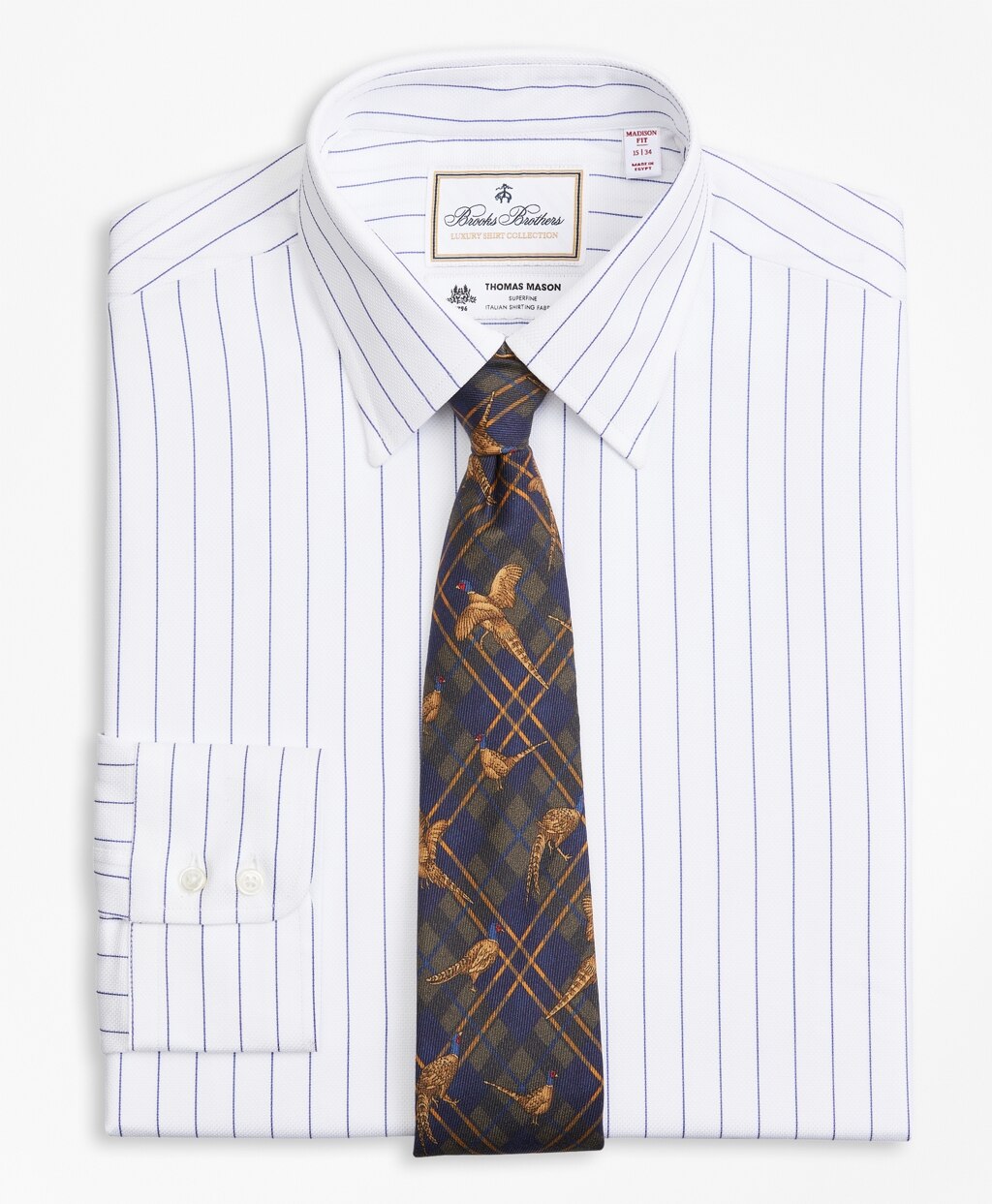 Luxury Collection Madison Classic-Fit Dress Shirt, Franklin Spread Collar Pinstripe
