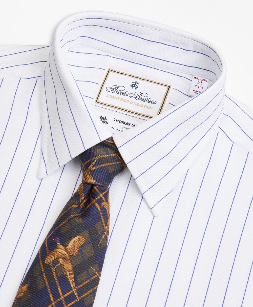 Luxury Collection Madison Classic-Fit Dress Shirt, Franklin Spread Collar Pinstripe