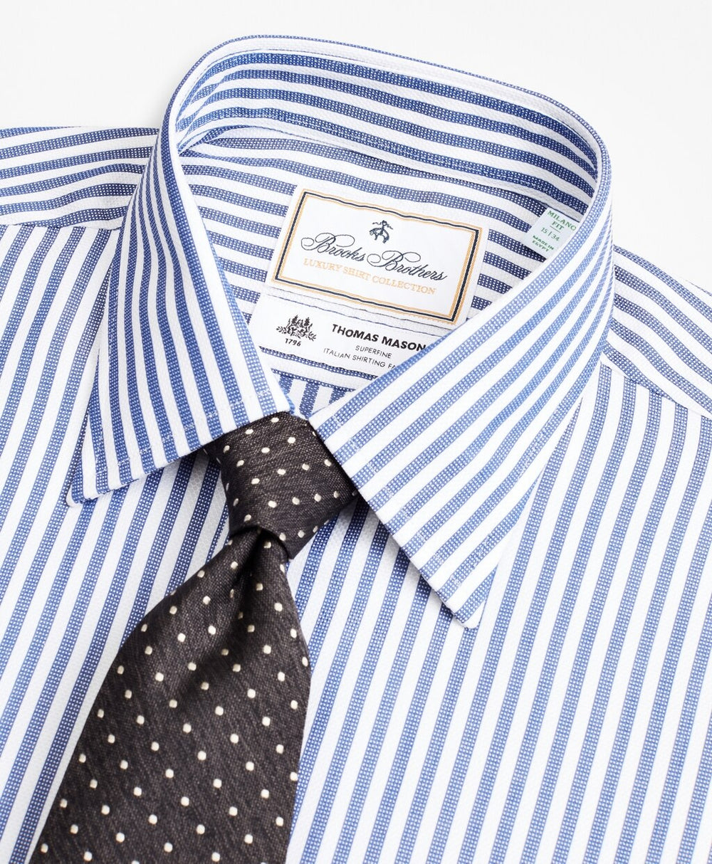 Luxury Collection Milano Slim-Fit Dress Shirt, Franklin Spread Collar Bengal Stripe