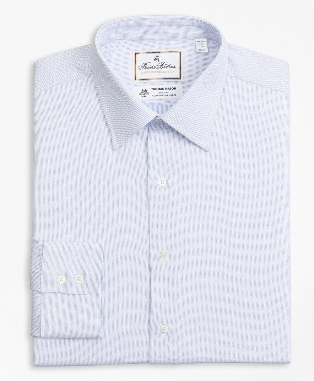 Luxury Collection Milano Slim-Fit Dress Shirt, Franklin Spread Collar Broken Stripe