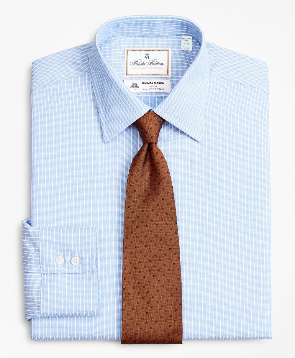 Luxury Collection Milano Slim-Fit Dress Shirt, Franklin Spread Collar Ground Stripe