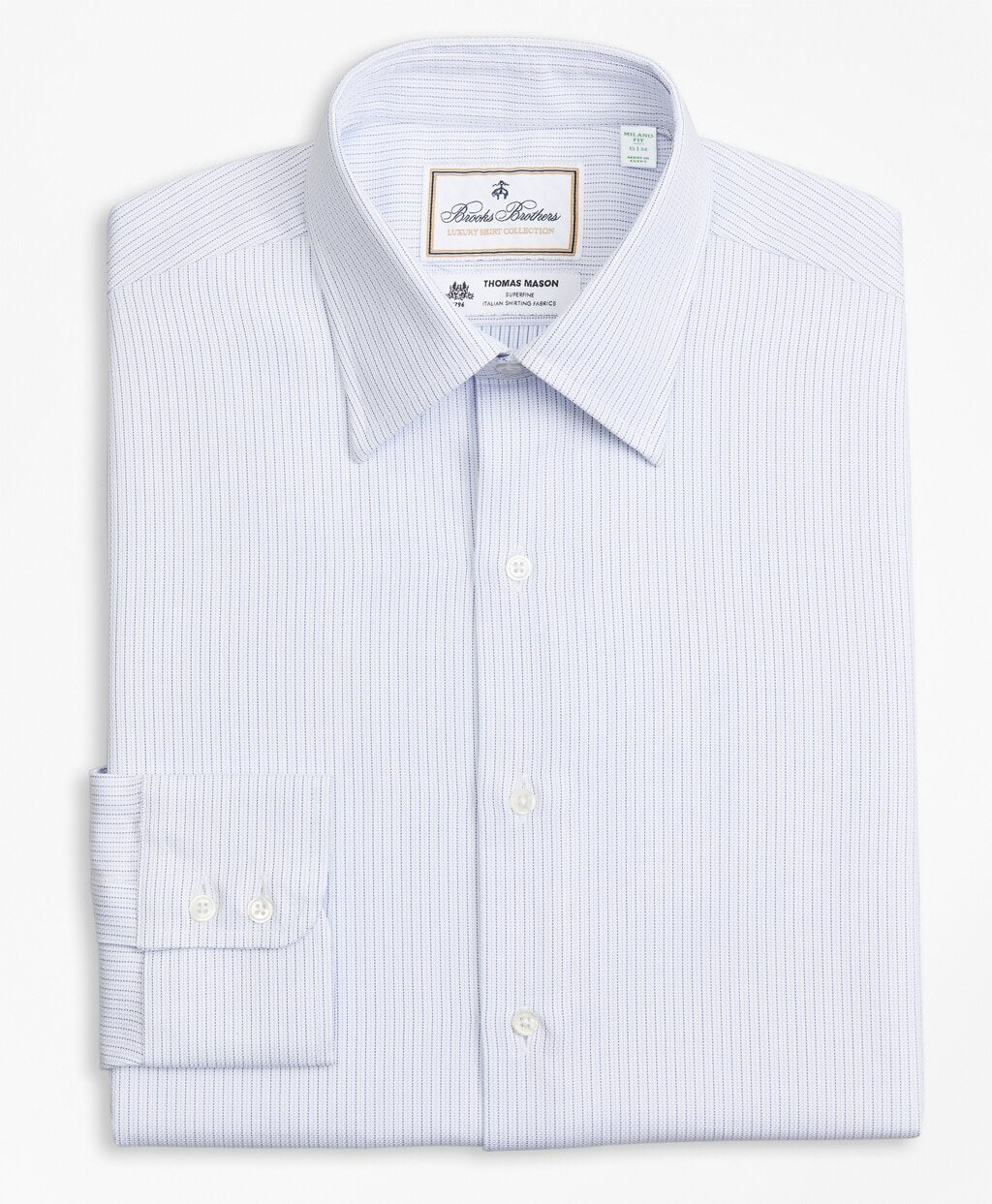 Luxury Collection Milano Slim-Fit Dress Shirt, Franklin Spread Collar Textured Stripe