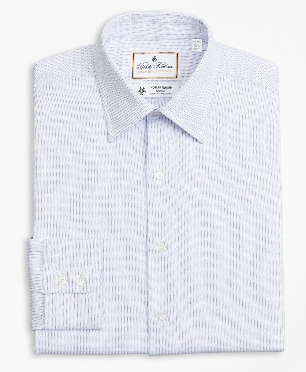 Luxury Collection Milano Slim-Fit Dress Shirt, Franklin Spread Collar Textured Stripe