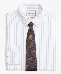 Luxury Collection Milano Slim-Fit Dress Shirt, Franklin Spread Collar Pinstripe