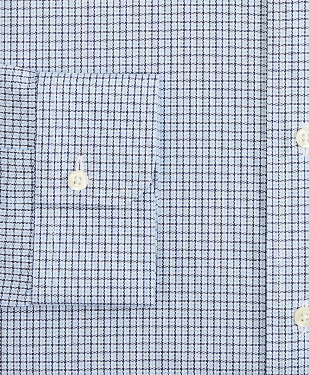 Stretch Milano Slim-Fit Dress Shirt, Non-Iron Check