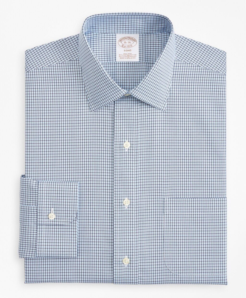 Stretch Soho Extra-Slim Fit Dress Shirt, Non-Iron Check