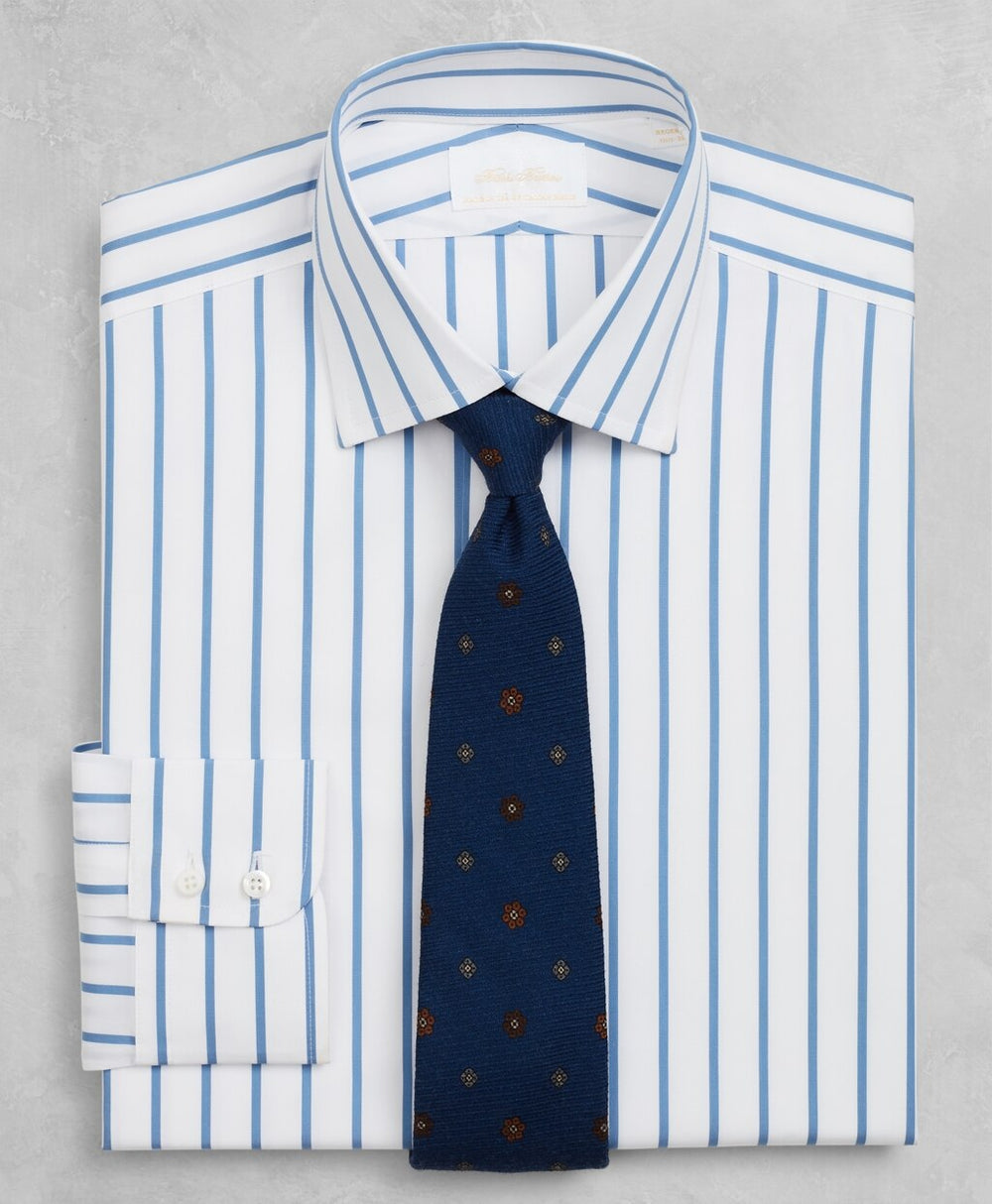 Golden Fleece® Regent Fitted Dress Shirt, English Collar Bold Stripe