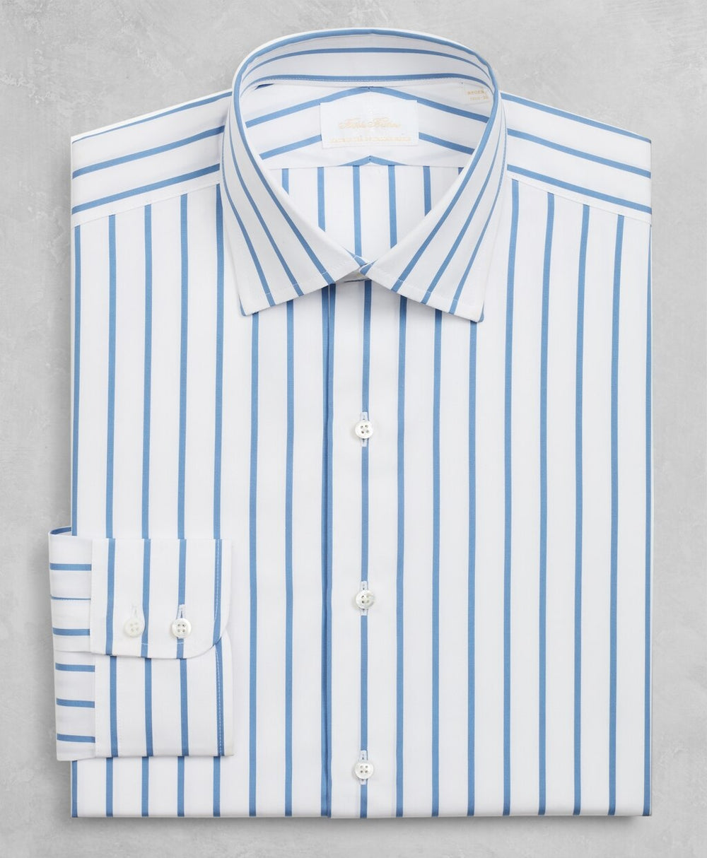 Golden Fleece® Regent Fitted Dress Shirt, English Collar Bold Stripe