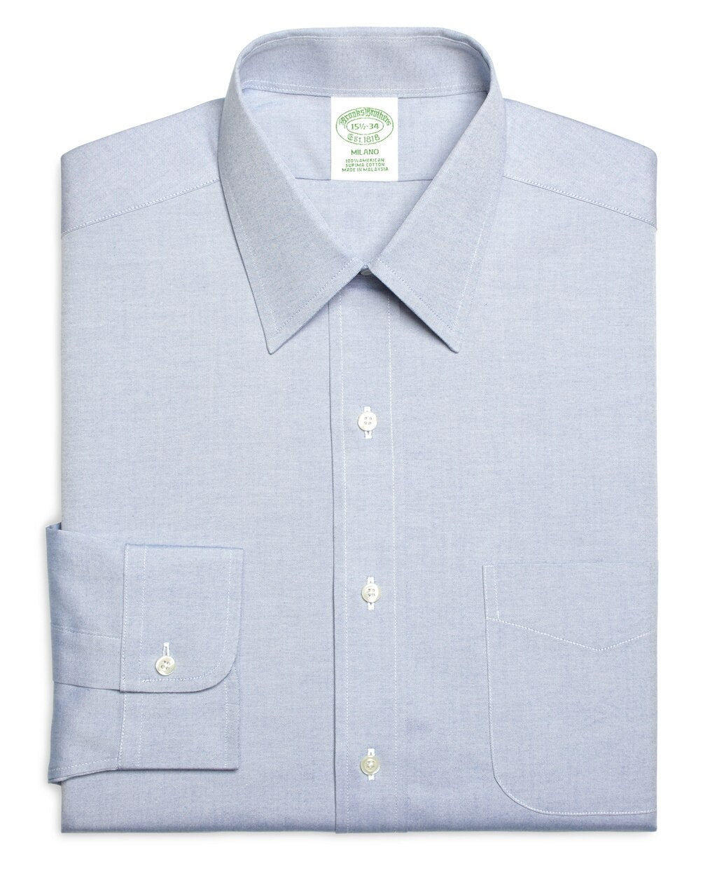 Milano Slim-Fit Dress Shirt, Forward Point Collar