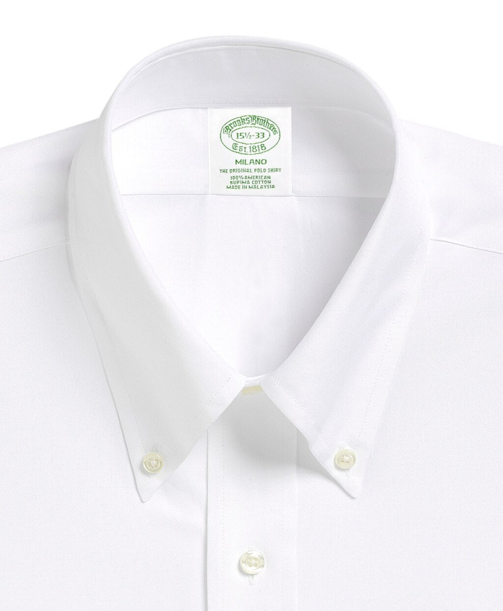 Milano Slim-Fit Dress Shirt, Button-Down Collar