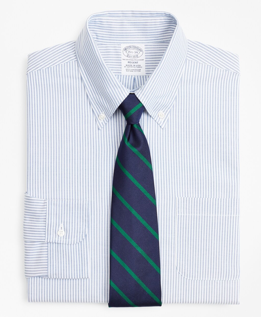Original Polo® Button-Down Oxford Regent Fitted Dress Shirt, Stripe