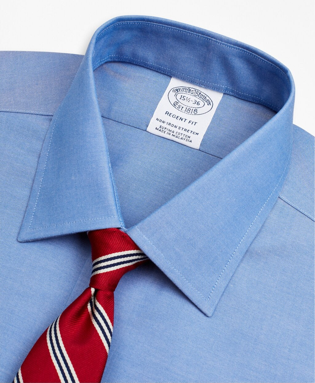Stretch Regent Fitted Dress Shirt, Non-Iron Pinpoint Ainsley Collar French Cuff Pinpoint