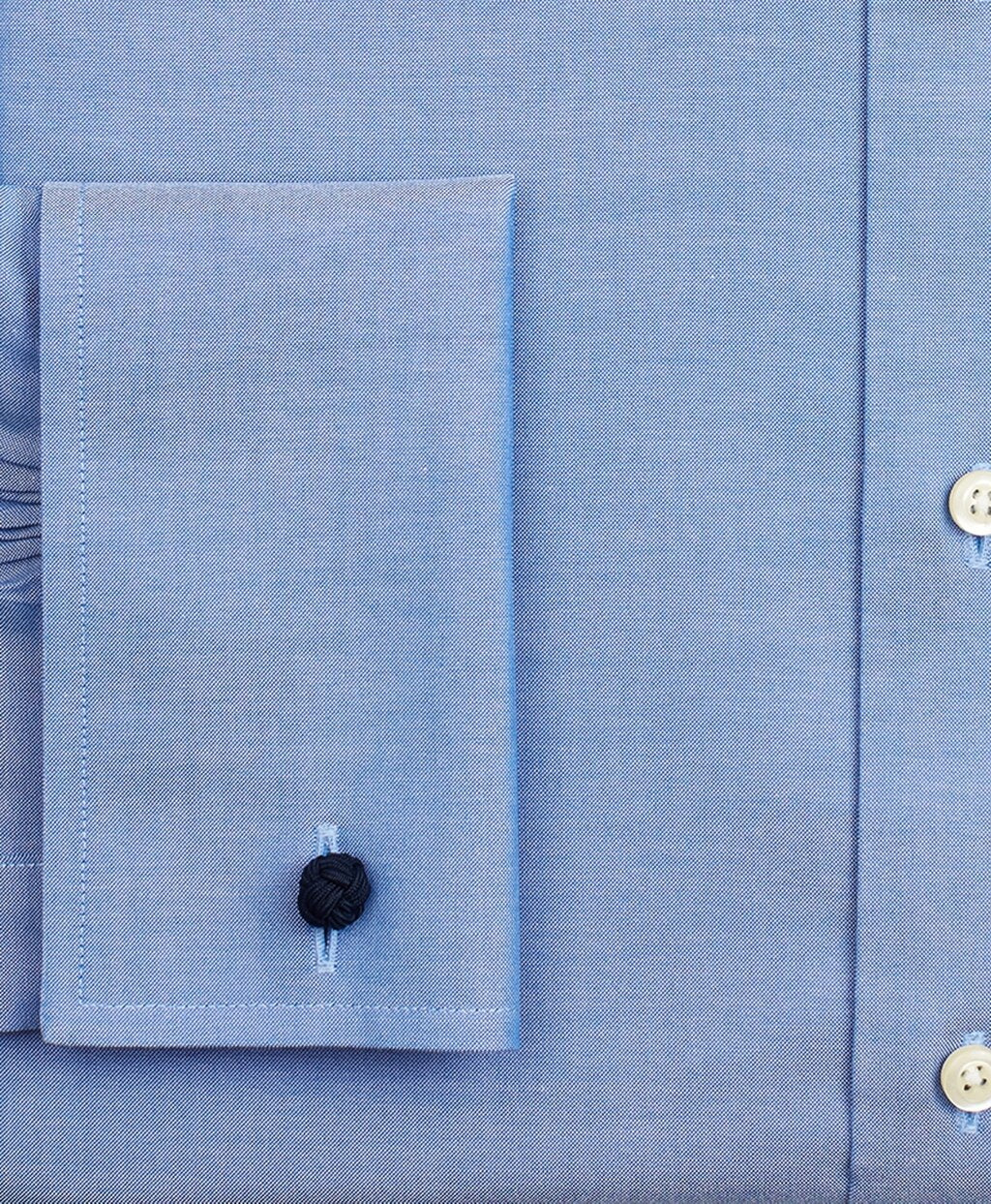 Stretch Regent Fitted Dress Shirt, Non-Iron Pinpoint Ainsley Collar French Cuff Pinpoint