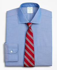 Stretch Milano Slim-Fit Dress Shirt, Non-Iron Pinpoint English Collar