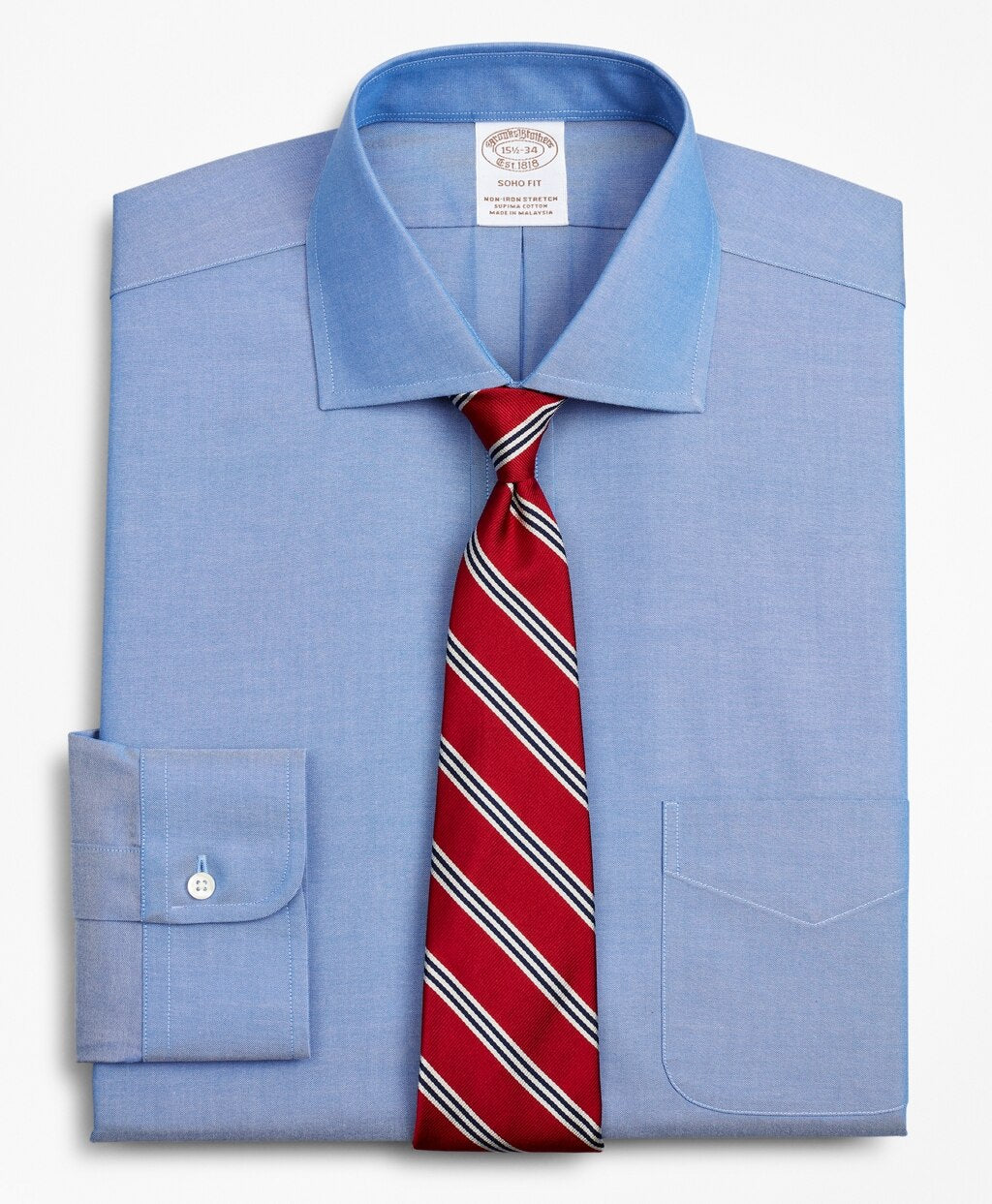 Stretch Soho Extra-Slim-Fit Dress Shirt, Non-Iron Pinpoint English Collar