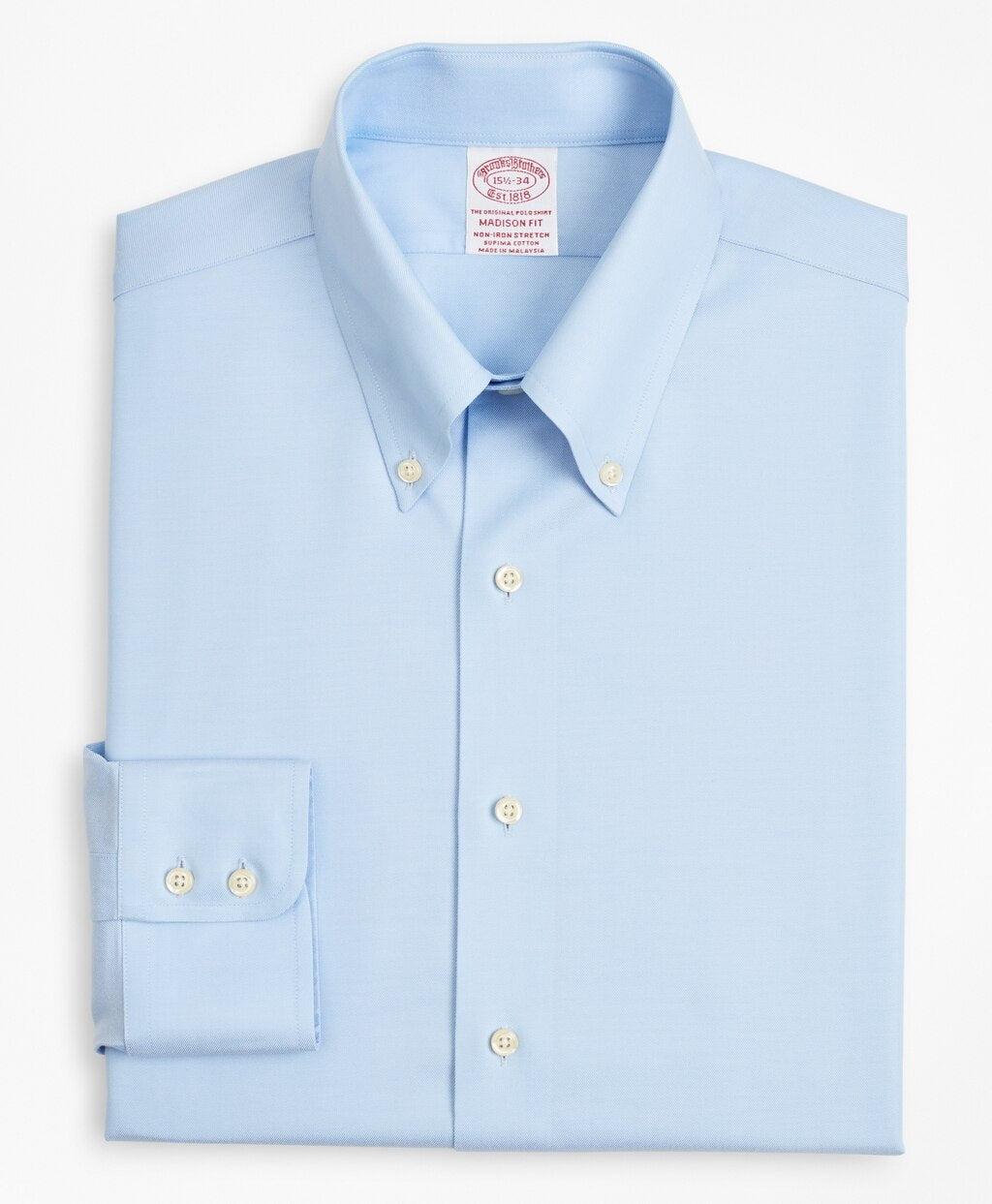 Stretch Madison Classic-Fit Dress Shirt, Non-Iron Twill Button-Down Collar