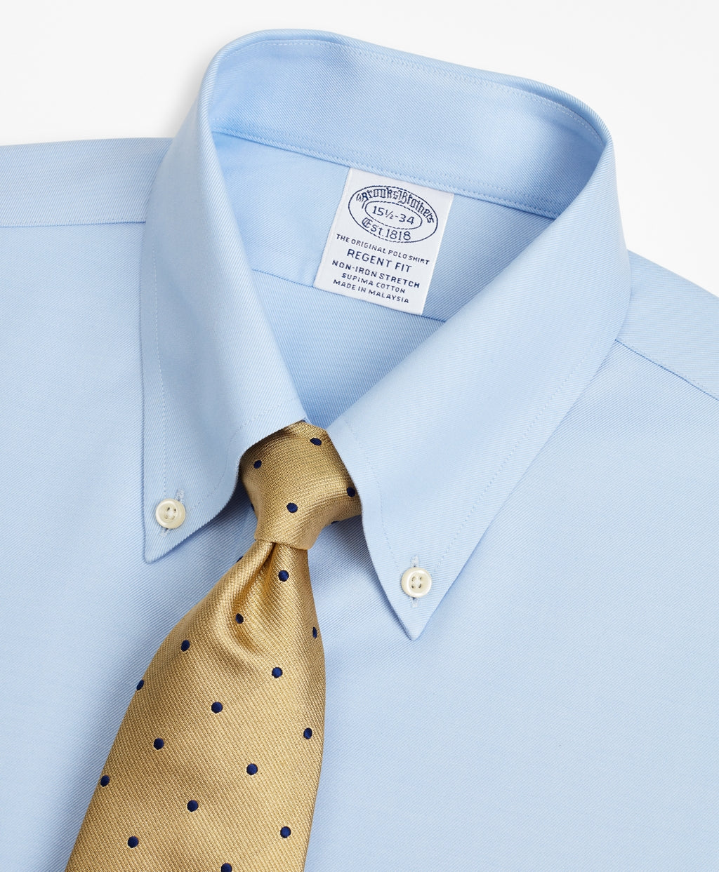 Stretch Regent Fitted Dress Shirt, Non-Iron Twill Button-Down Collar