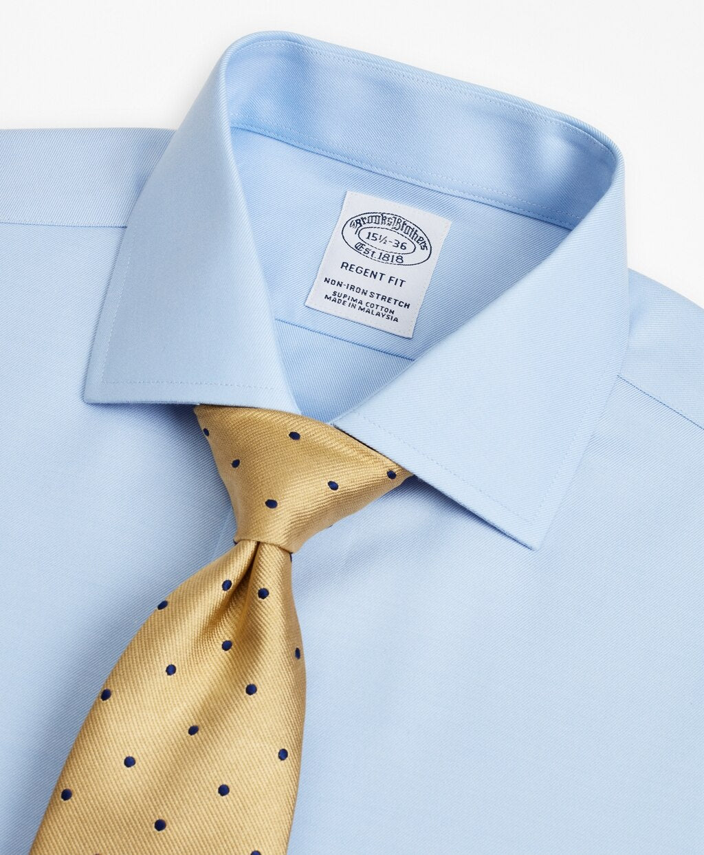 Stretch Regent Fitted Dress Shirt, Non-Iron Twill English Collar