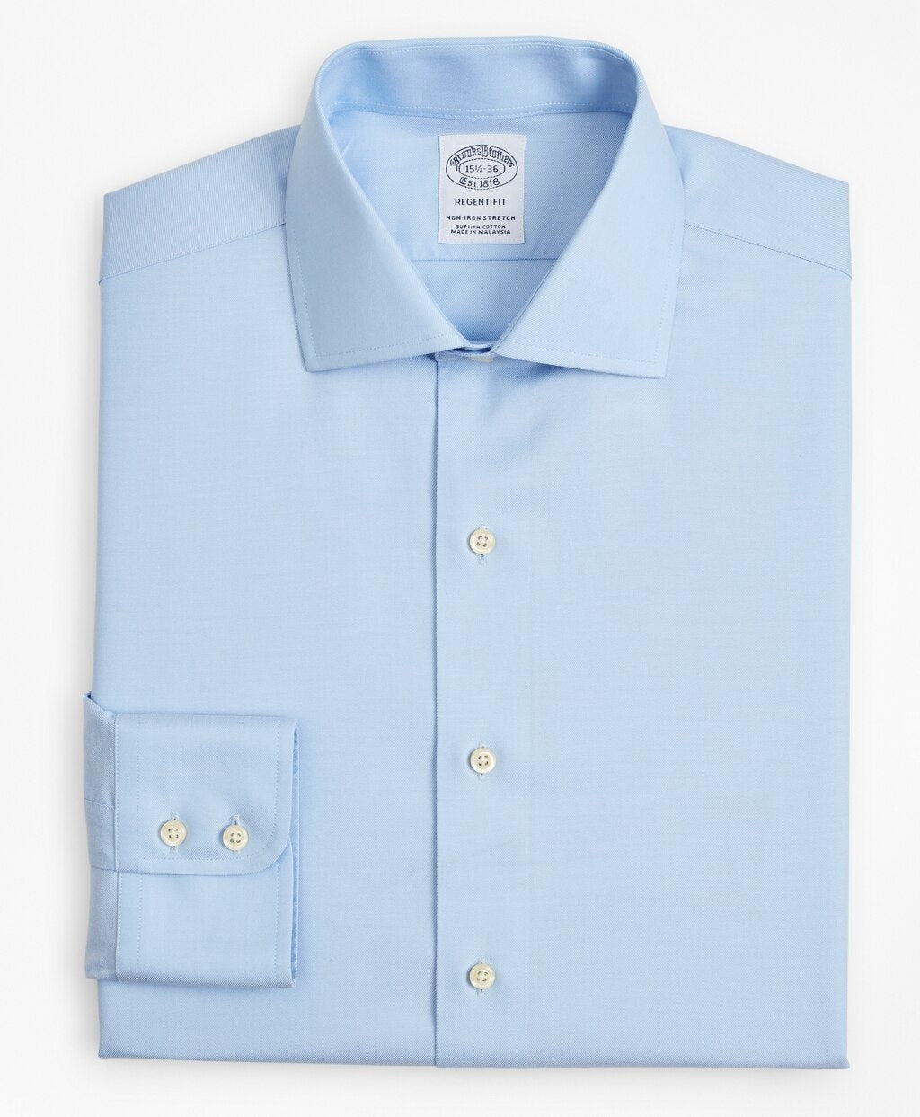 Stretch Regent Fitted Dress Shirt, Non-Iron Twill English Collar