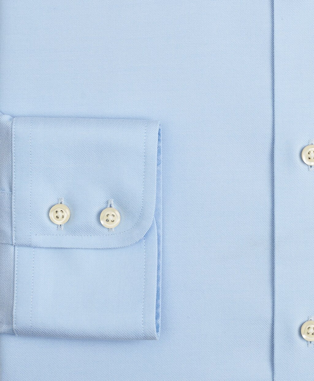 Stretch Milano Slim-Fit Dress Shirt, Non-Iron Twill English Collar