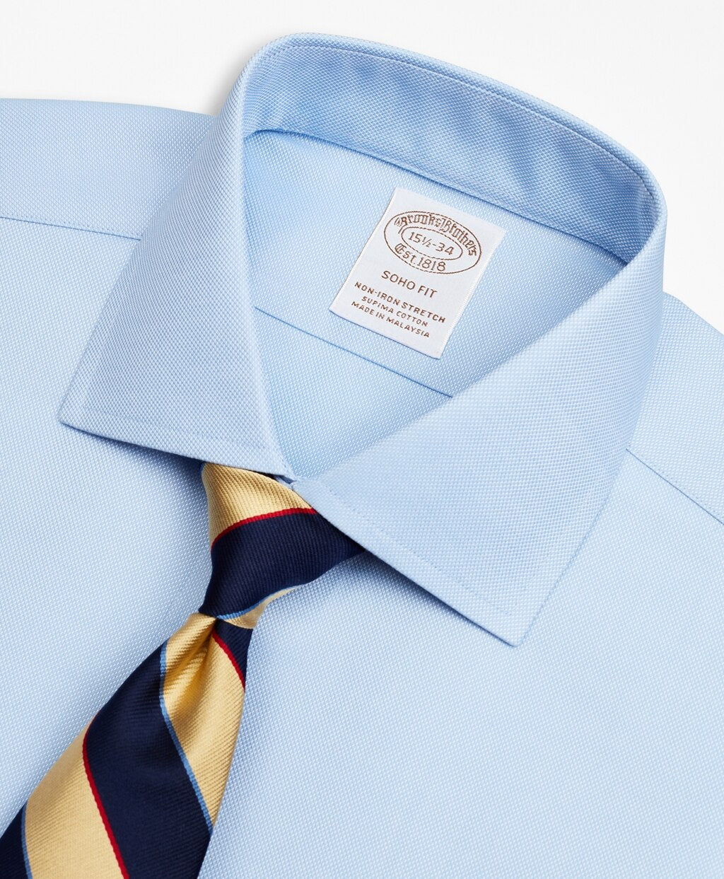Stretch Soho Extra-Slim-Fit Dress Shirt, Non-Iron Royal Oxford English Collar