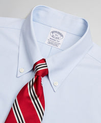 Stretch Regent Fitted Dress Shirt, Non-Iron Poplin End-on-End Short-Sleeve