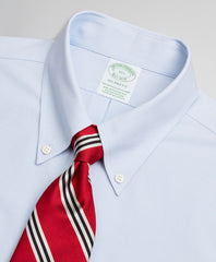 Stretch Milano Slim-Fit Dress Shirt, Non-Iron Poplin  End-on-End Short-Sleeve