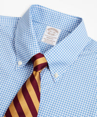 Stretch Soho Extra-Slim-Fit Dress Shirt, Non-Iron Poplin Button-Down Collar Gingham