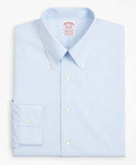 Stretch Madison Classic-Fit Dress Shirt, Non-Iron Poplin Button-Down Collar Fine Stripe