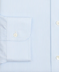 Stretch Regent Fitted Dress Shirt, Non-Iron Poplin Button-Down Collar Fine Stripe