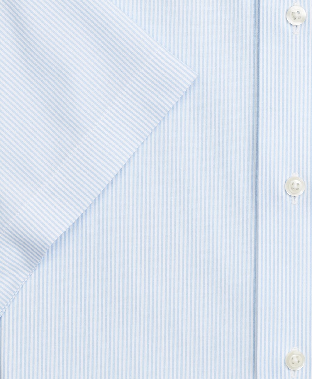 Stretch Regent Fitted Dress Shirt, Non-Iron Poplin Short-Sleeve Fine Stripe